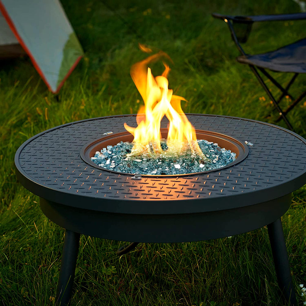 onlyfire label and specs highlighting tempered safety and consistency benefit