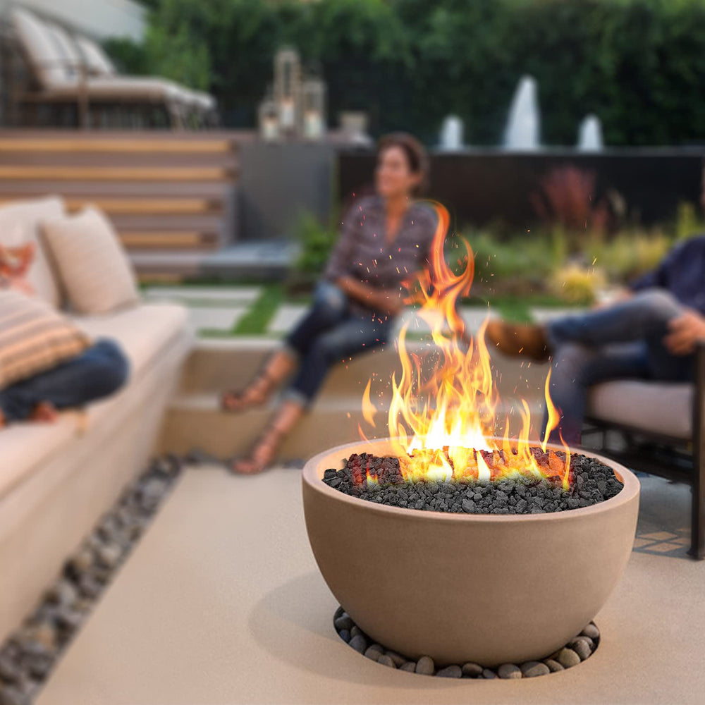 onlyfire volcanic stones used in garden bed retaining moisture and styling