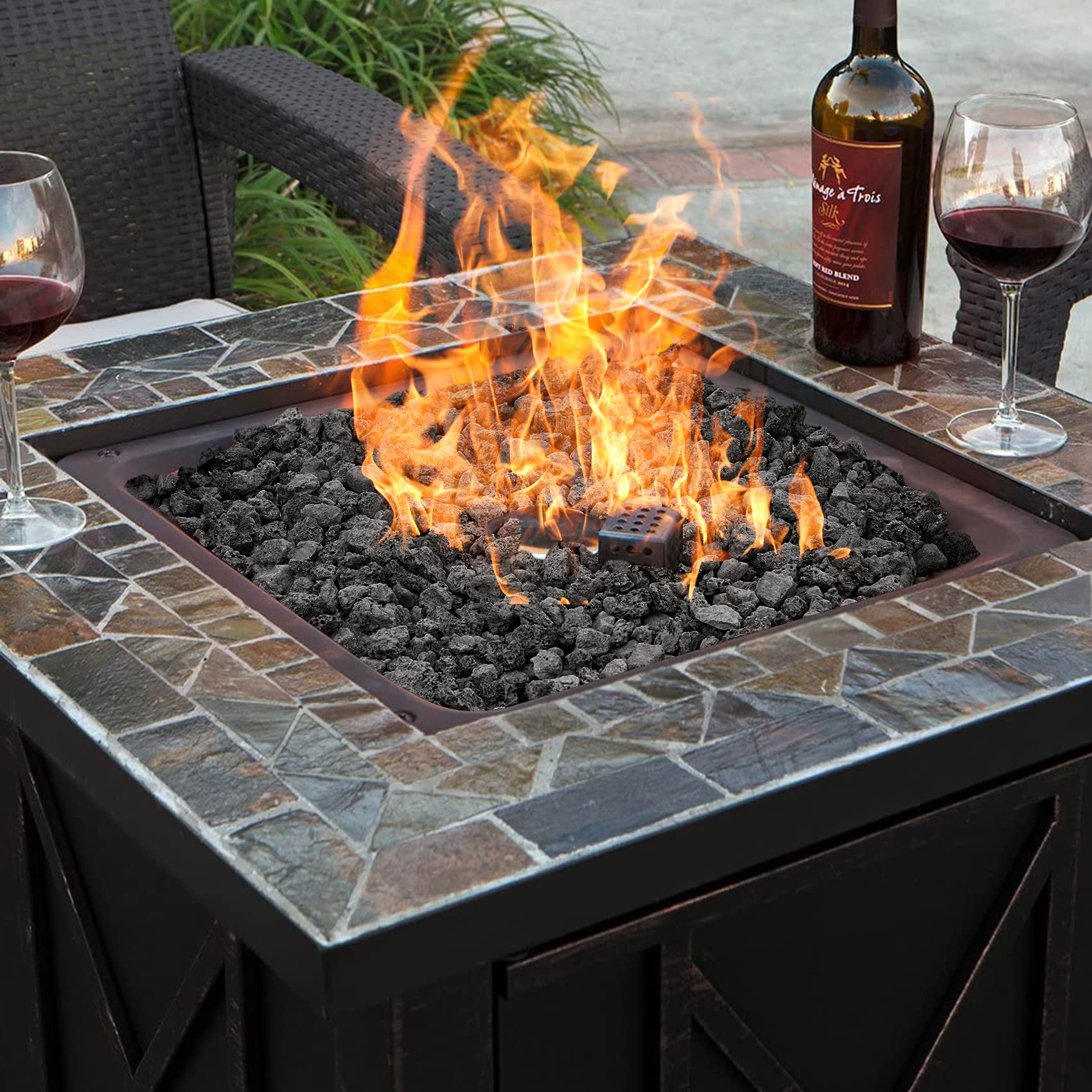 onlyfire used as landscaping mulch retains soil moisture and decorative benefit