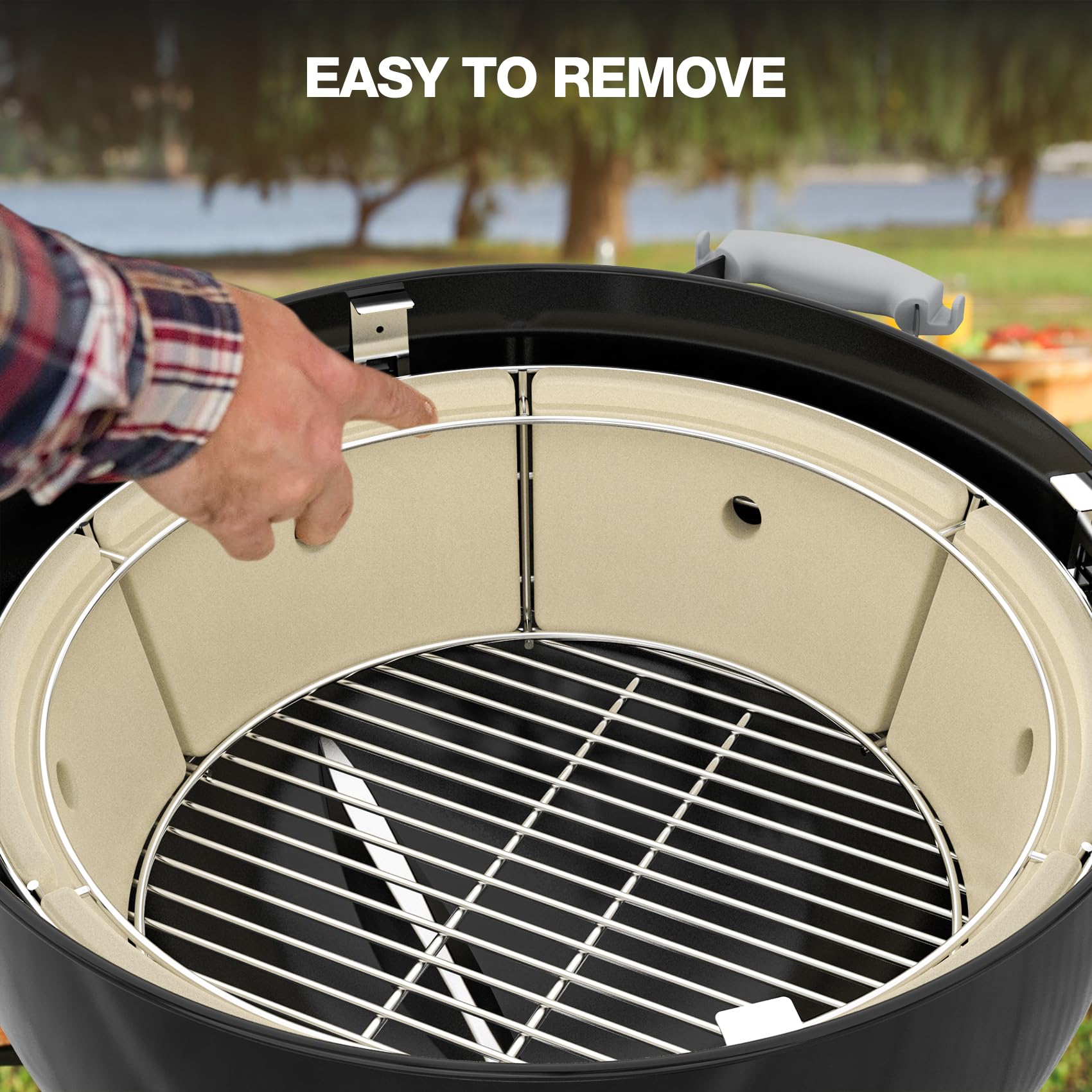onlyfire backyard scene with grill smoking low-and-slow for flavorful results