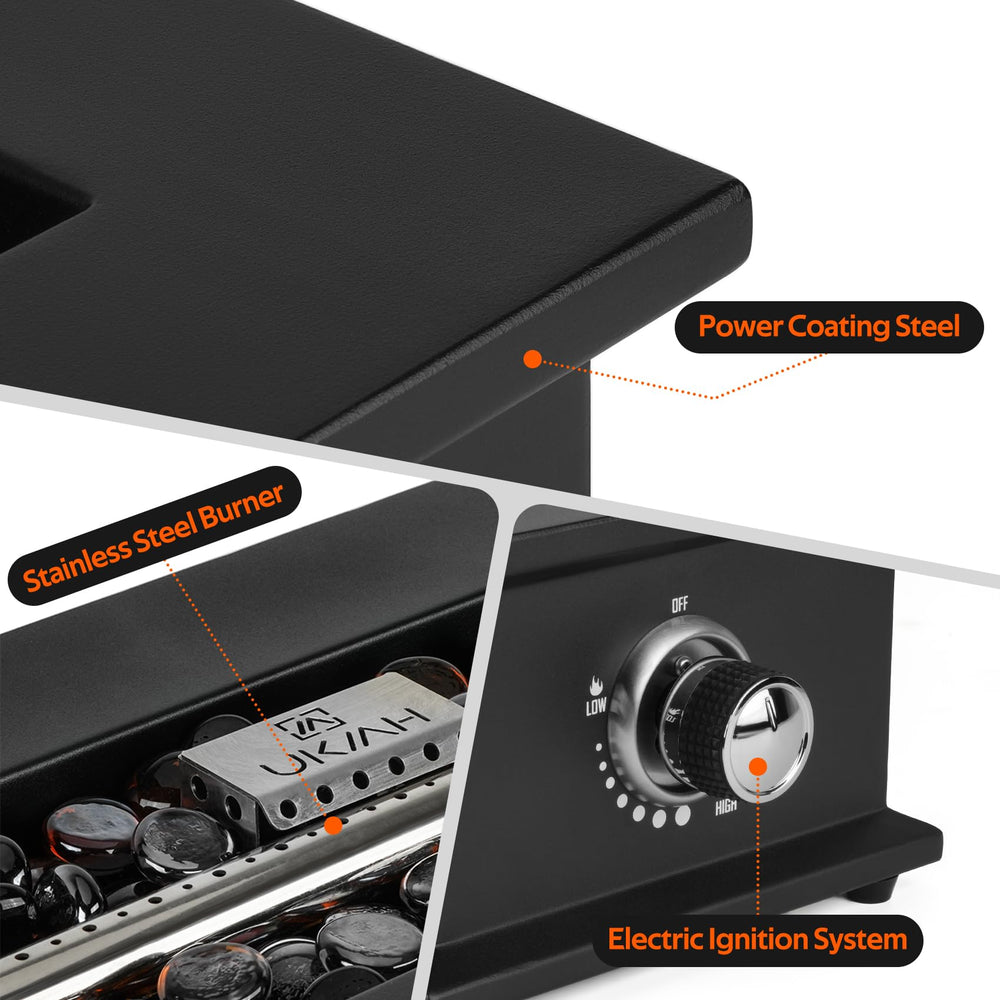 Onlyfire Loom X close-up of control knob and safety valve for precise flame control