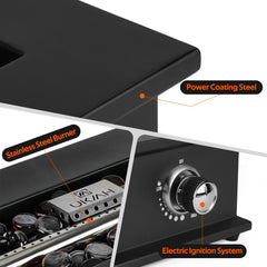 Onlyfire Loom X close-up of control knob and safety valve for precise flame control