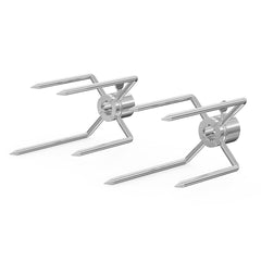 onlyfire meat forks and counterbalance displayed for secure, even roasting