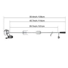 onlyfire electric motor and mounting brackets close-up demonstrating sturdy attachment
