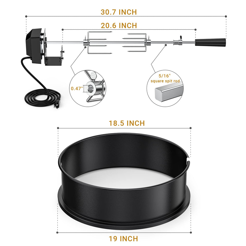 onlyfire motor closeup with waterproof switch highlighting dependable rotation