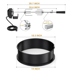 onlyfire motor closeup with waterproof switch highlighting dependable rotation