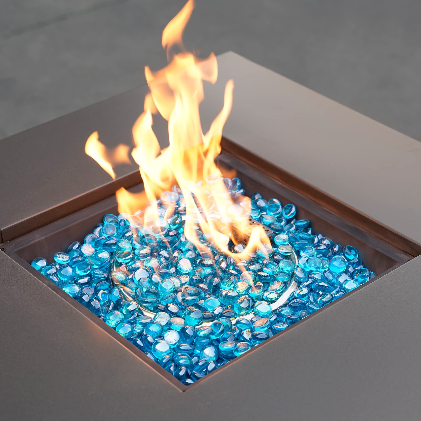 OnlyFire beads reflecting nighttime flames for dramatic sparkle