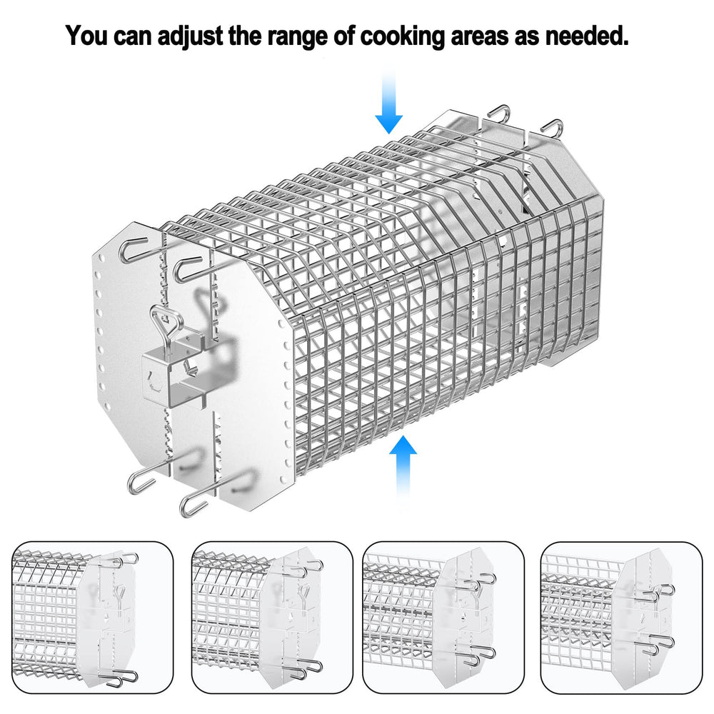 onlyfire performer flat basket top view highlighting capacity and versatile loading