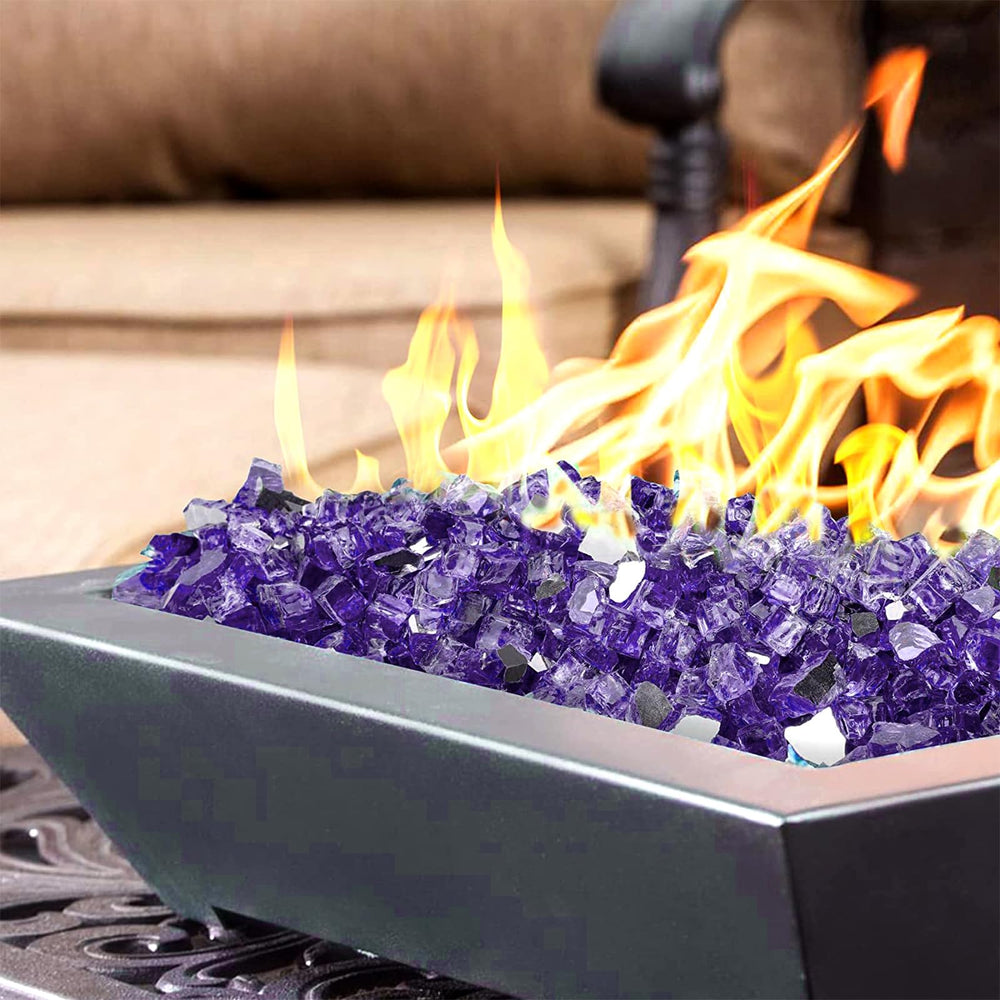 Onlyfire purple glass close-up texture highlighting reflective sparkle and color retention