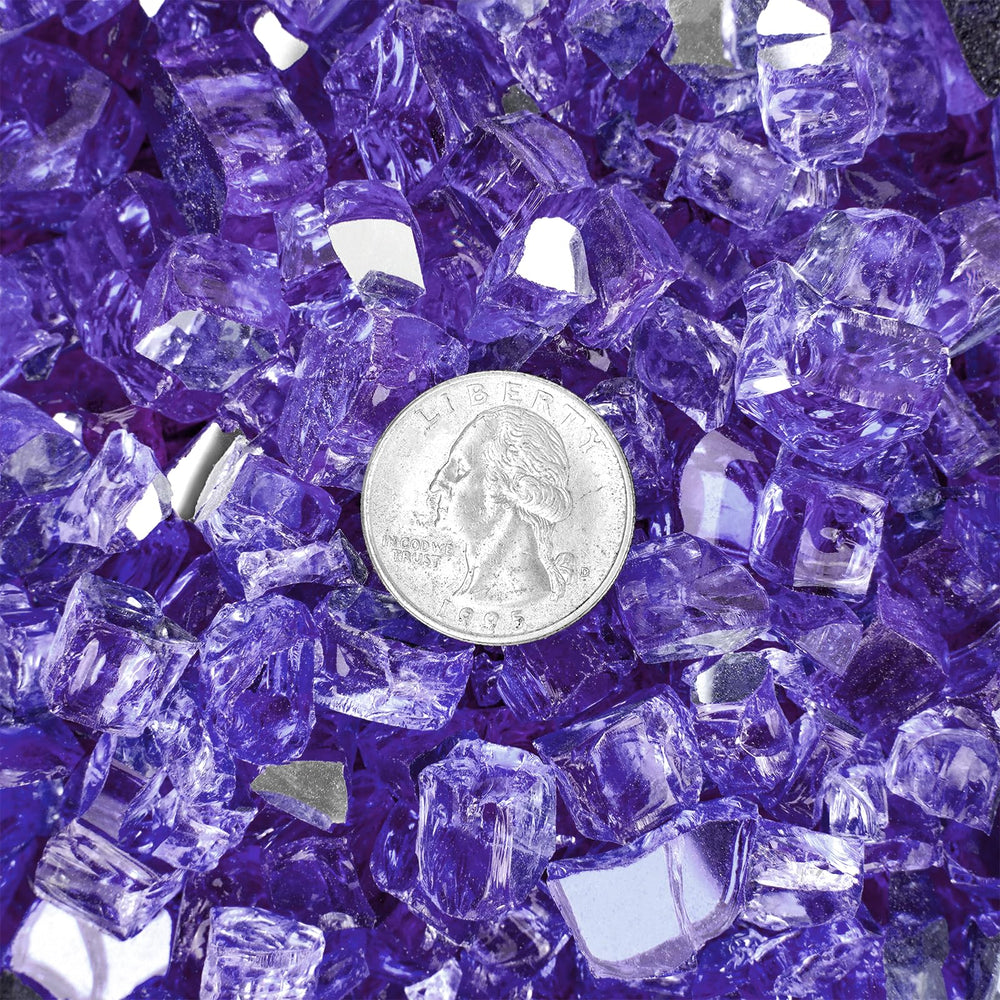 Onlyfire branded label and loose purple beads demonstrating consistent size and quality