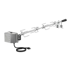 onlyfire assembled rotisserie kit mounted on grill showing complete setup and convenience