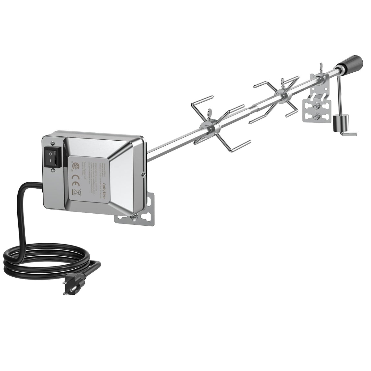 onlyfire rotisserie kit front view showing full contents and easy setup benefit