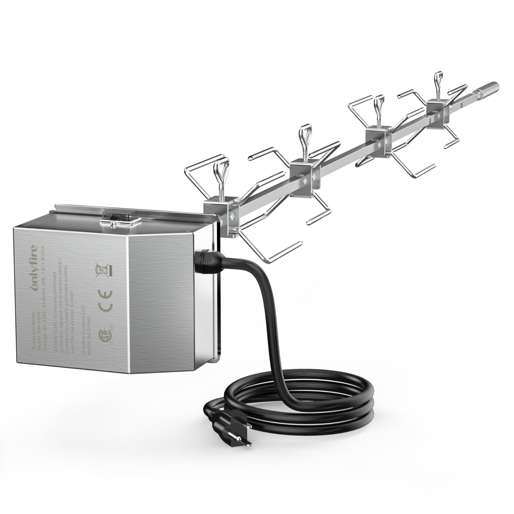 onlyfire rotisserie kit front view showing complete kit and easy upgrade benefit