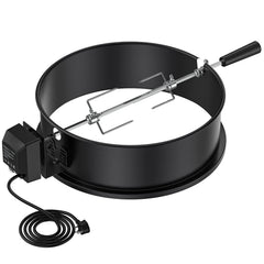 onlyfire rotisserie ring front view showing snug fit and heat-resistant finish
