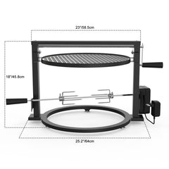 onlyfire rotisserie spit detail emphasizing sturdy skewers for even roasting