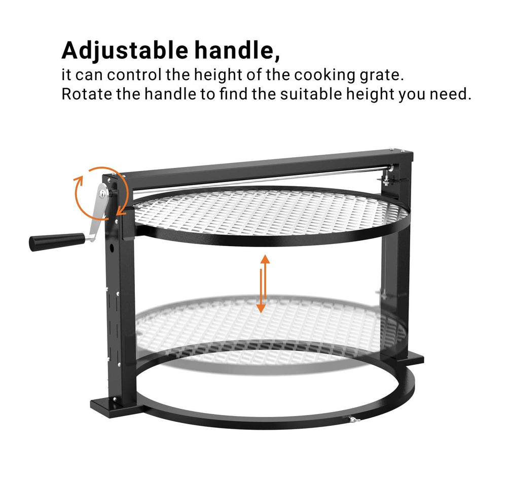 onlyfire side motor bracket detail showing removable mount and easy rotisserie setup advantage