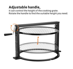 onlyfire side motor bracket detail showing removable mount and easy rotisserie setup advantage