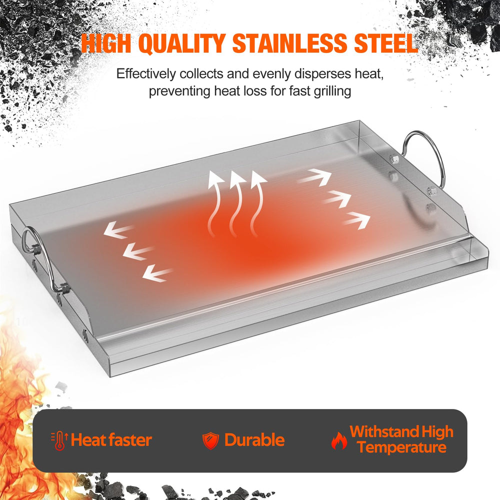 onlyfire side with handles and 7cm sidewalls offering safe handling and food containment