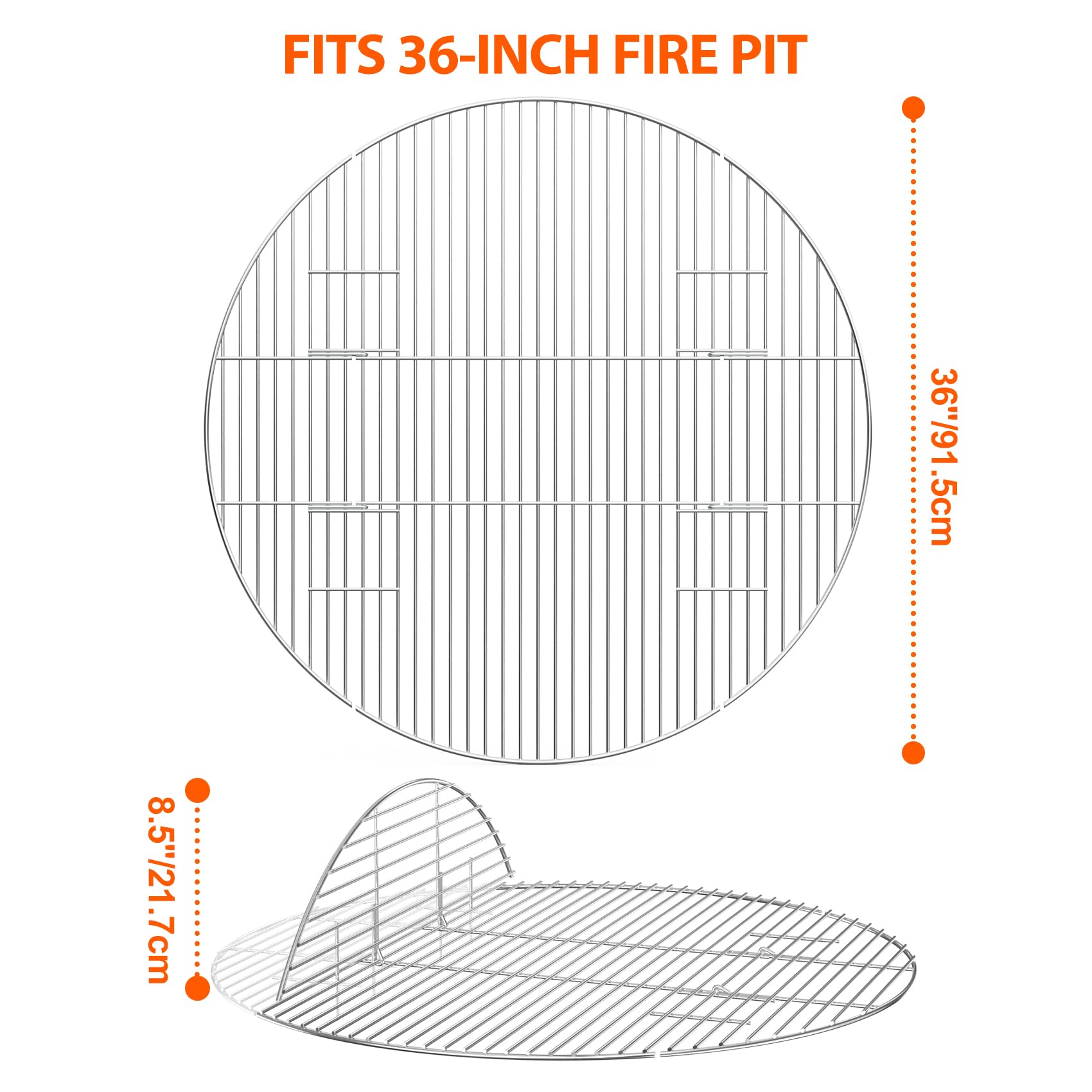onlyfire size comparison with grill tools demonstrating 36 inch scale and capacity