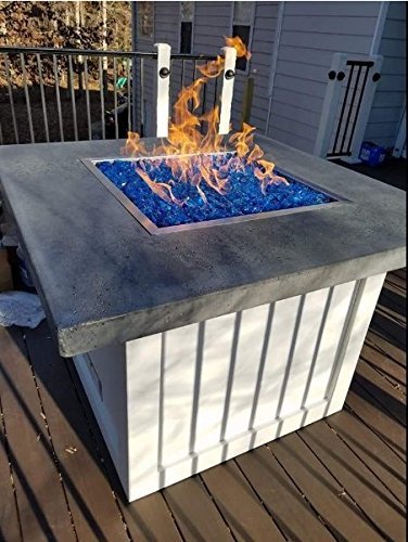 onlyfire components next to a propane tank for clear size comparison