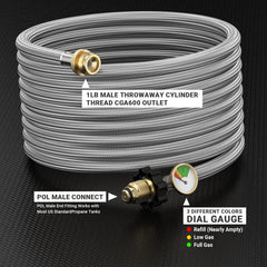 onlyfire close-up of stainless steel braided hose showing abrasion resistance and durable protection