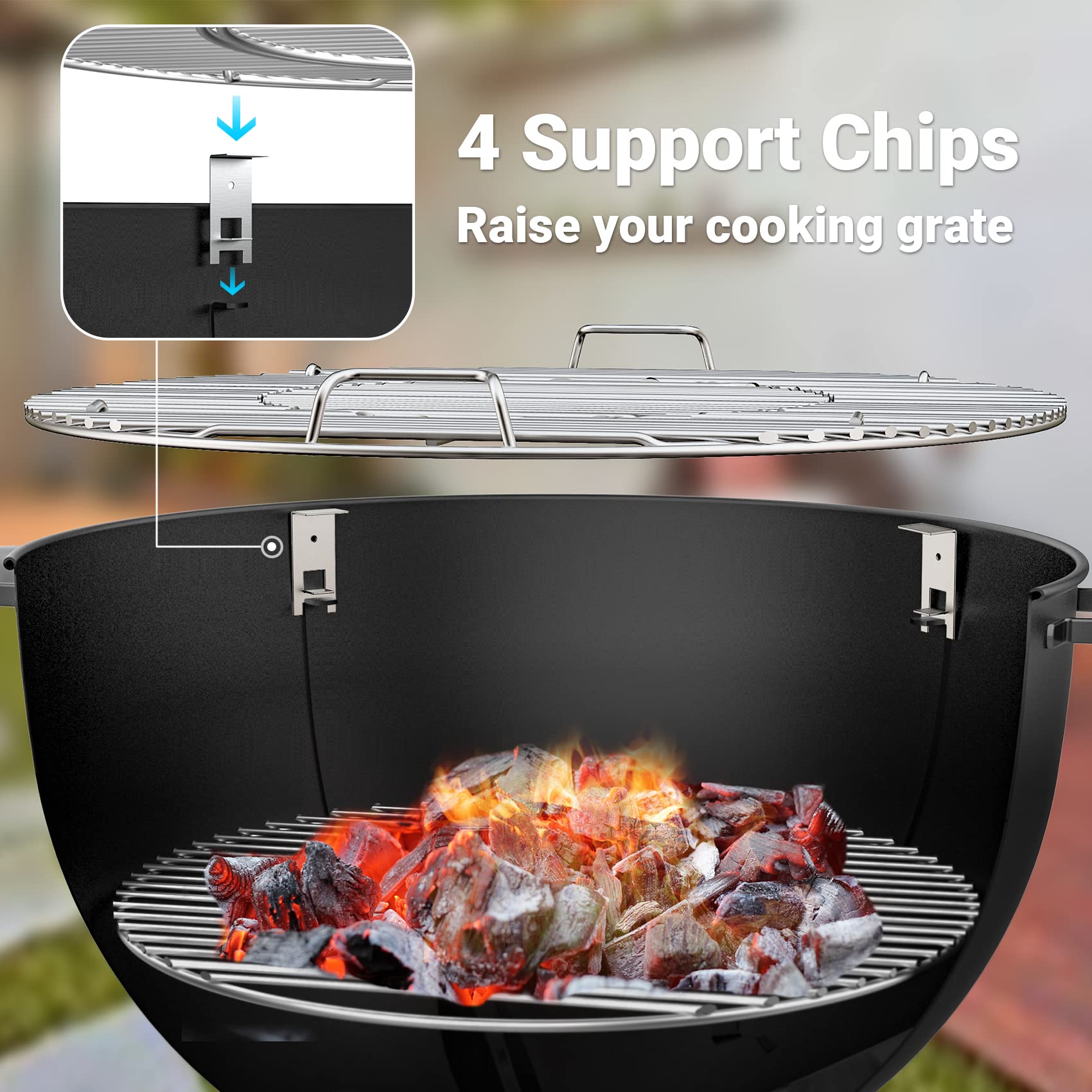 onlyfire support chips and grate setup displaying stable ring positioning benefit