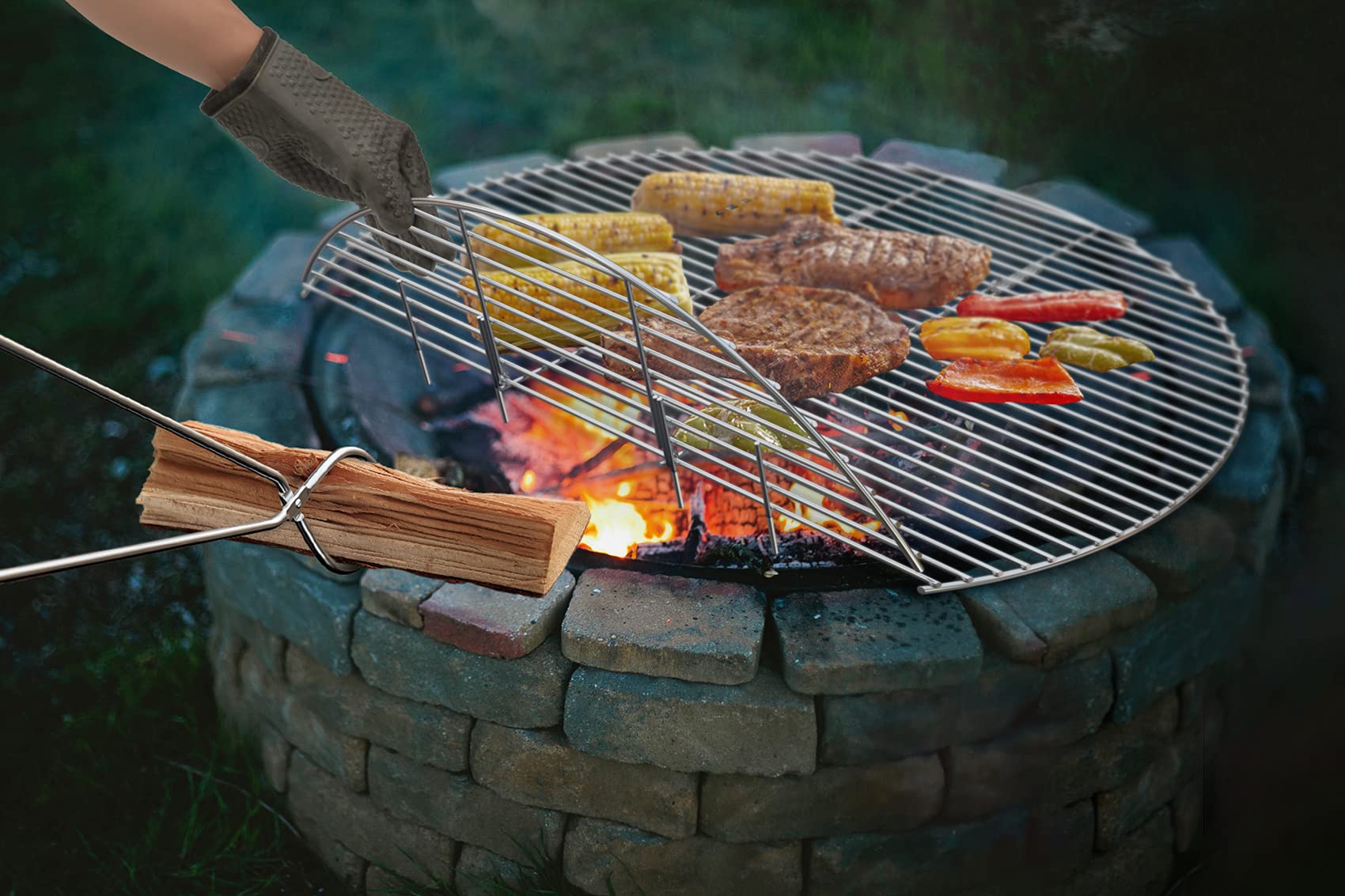 onlyfire polished stainless bars showing smooth surface for easy cleaning and food release