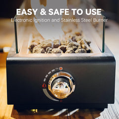 ONLYFIRE tempered glass wind guard protecting flame and improving stability