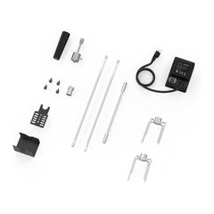 onlyfire three-piece spit rods joined to show adjustable length and fit