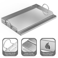 onlyfire underside wavy vent structure improving airflow for even heat distribution