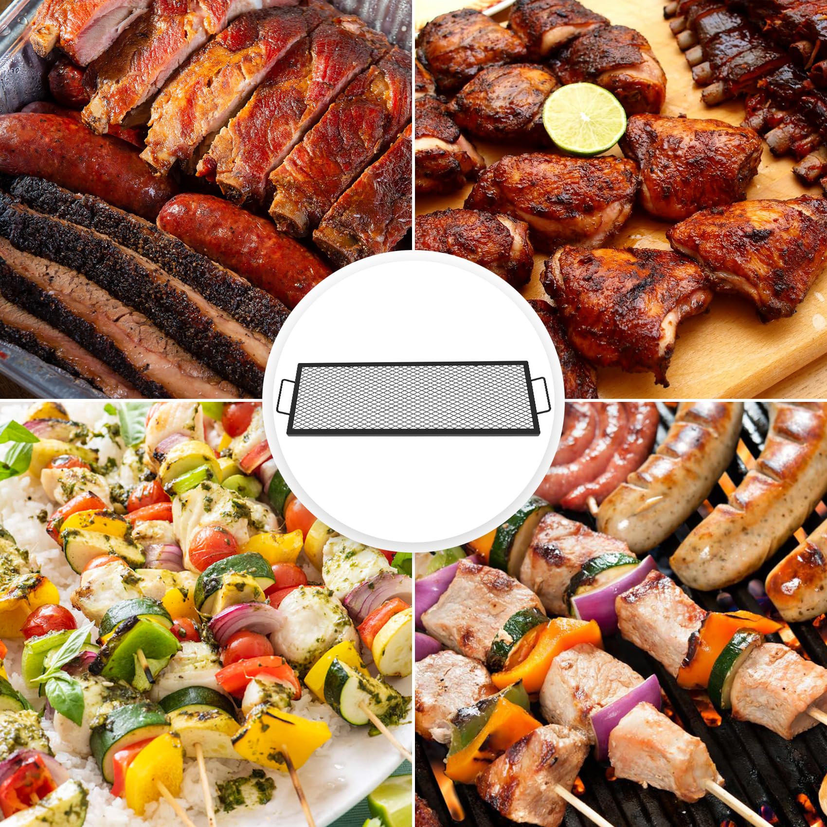 onlyfire vegetables and fish grilling on grate showing versatile cooking options