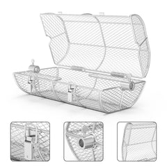 onlyfire basket loaded with wings and vegetables, enabling even cooking and browning
