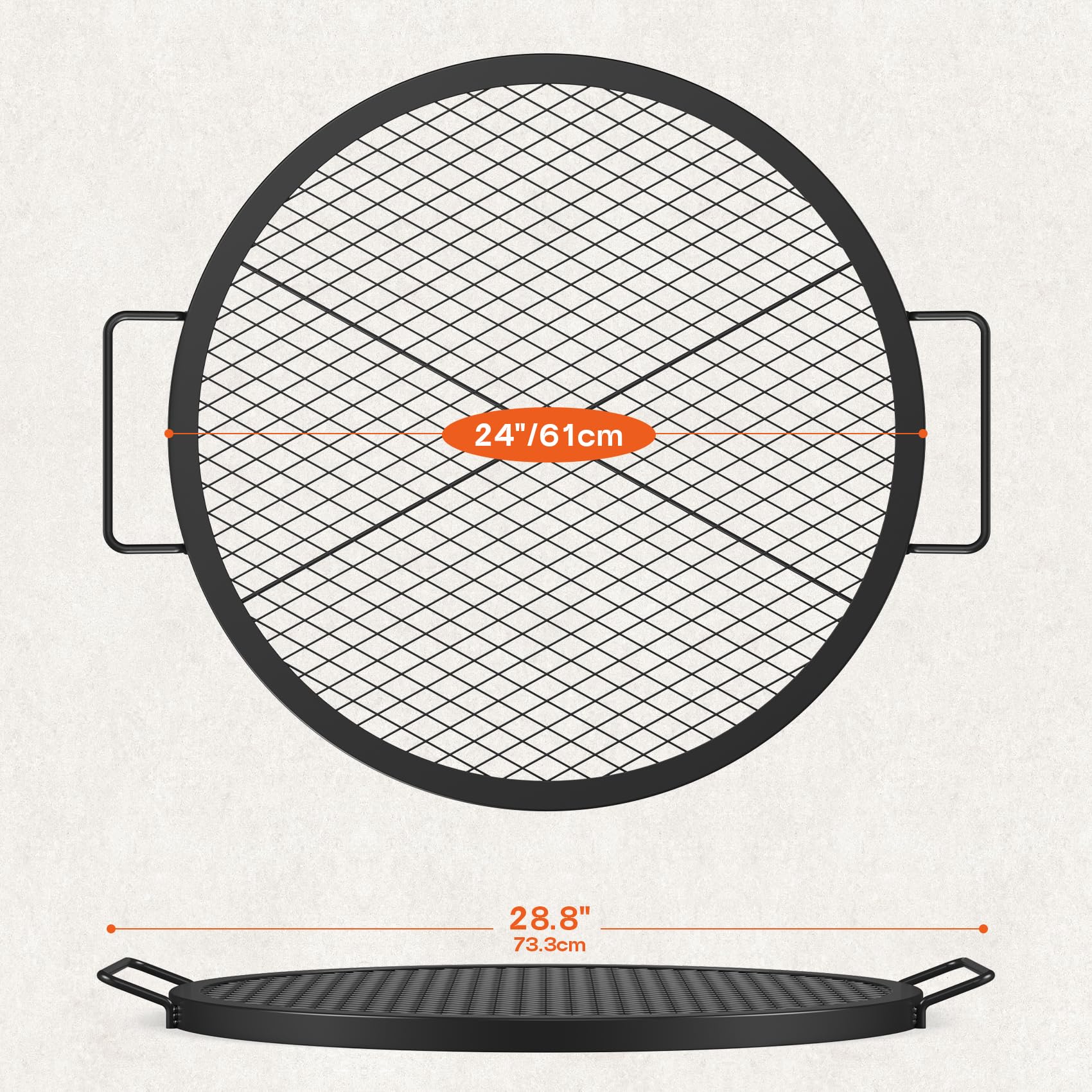 onlyfire close-up of X-marks diamond mesh for even searing benefit