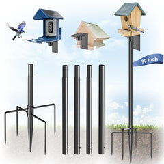 onlyfly full-height pole installed in yard showing stable elevated feeding