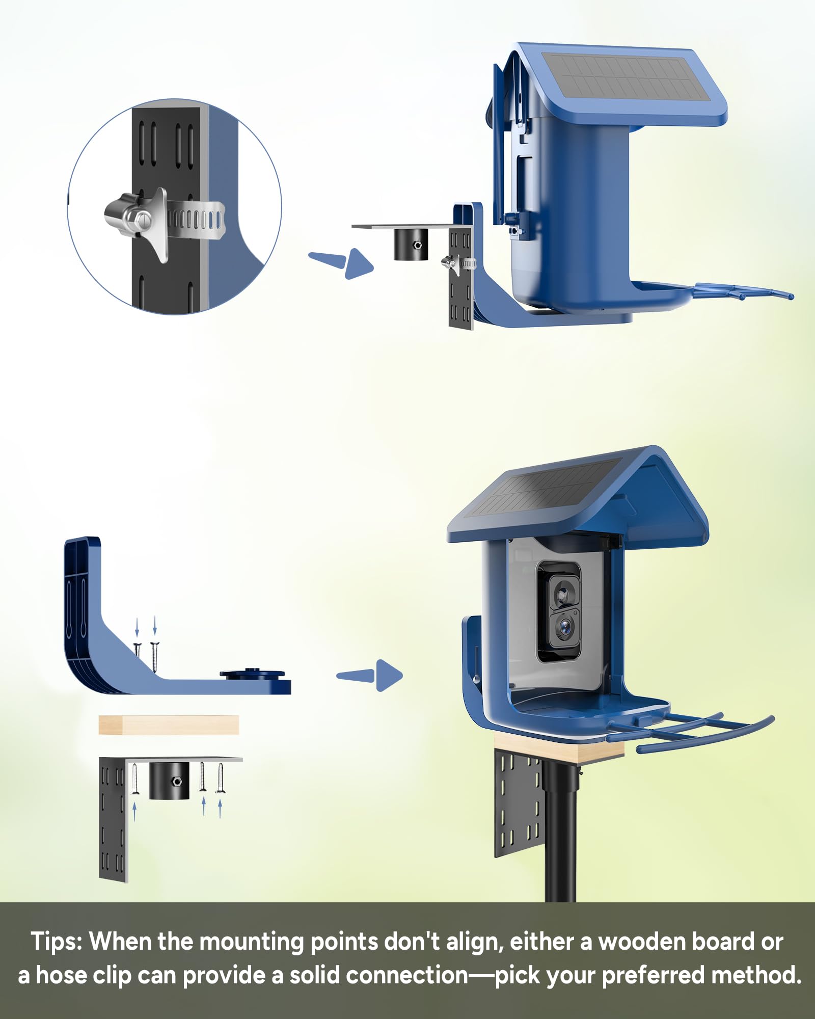 onlyfly pole holding multiple feeders illustrating weight capacity