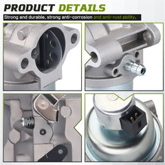 Onsnail carburetor mounted on Kohler engine for quick restore of performance