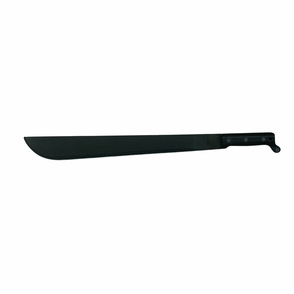 Ontario Knife Company machete front view showing blade and handle for reliable cutting