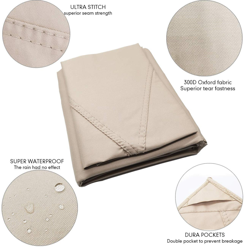 ontheway detailed shot of bottom panel seam and water-repellent finish benefit