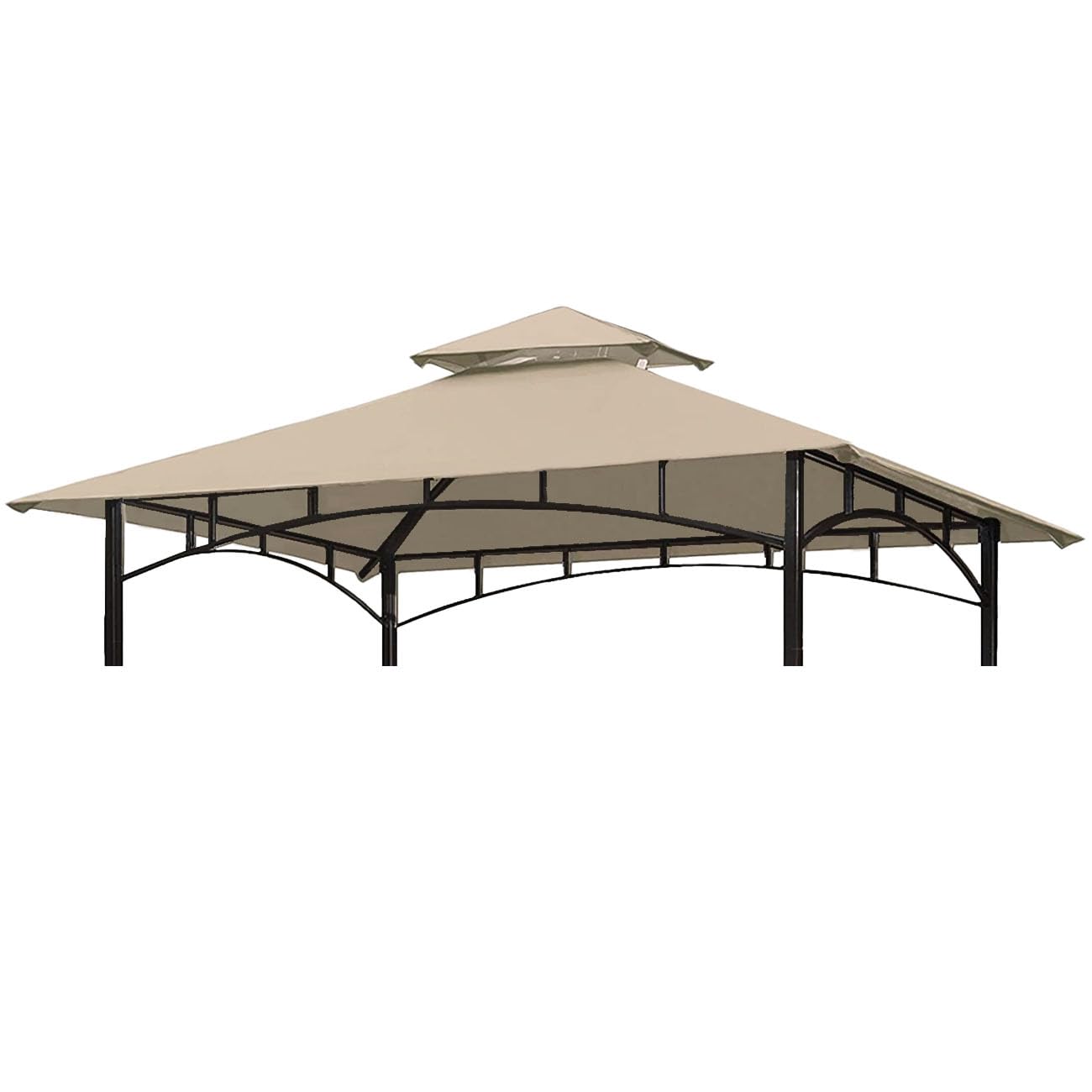 ontheway front view of replacement canopy showing full two-tier coverage and protection