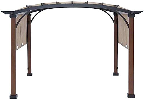 ontheway front view of beige canopy showing full coverage and neat fit benefit