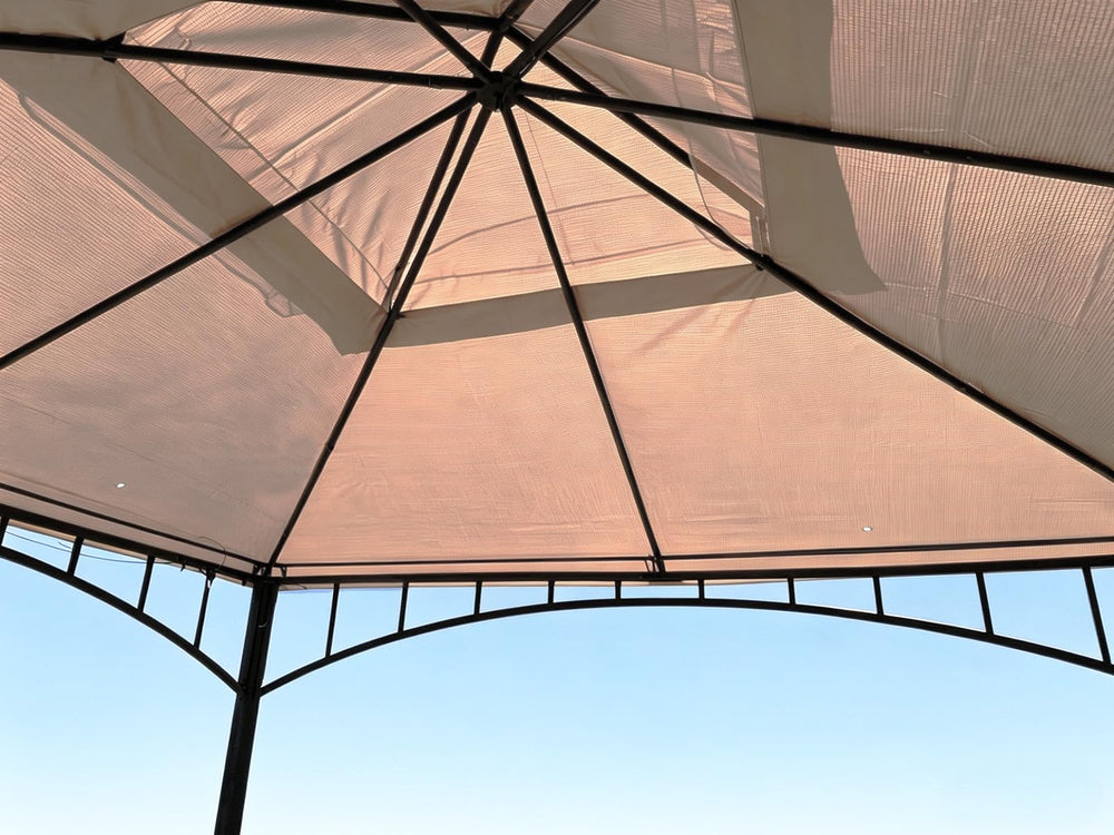 ontheway canopy installed on gazebo in backyard showing refreshed shelter benefit