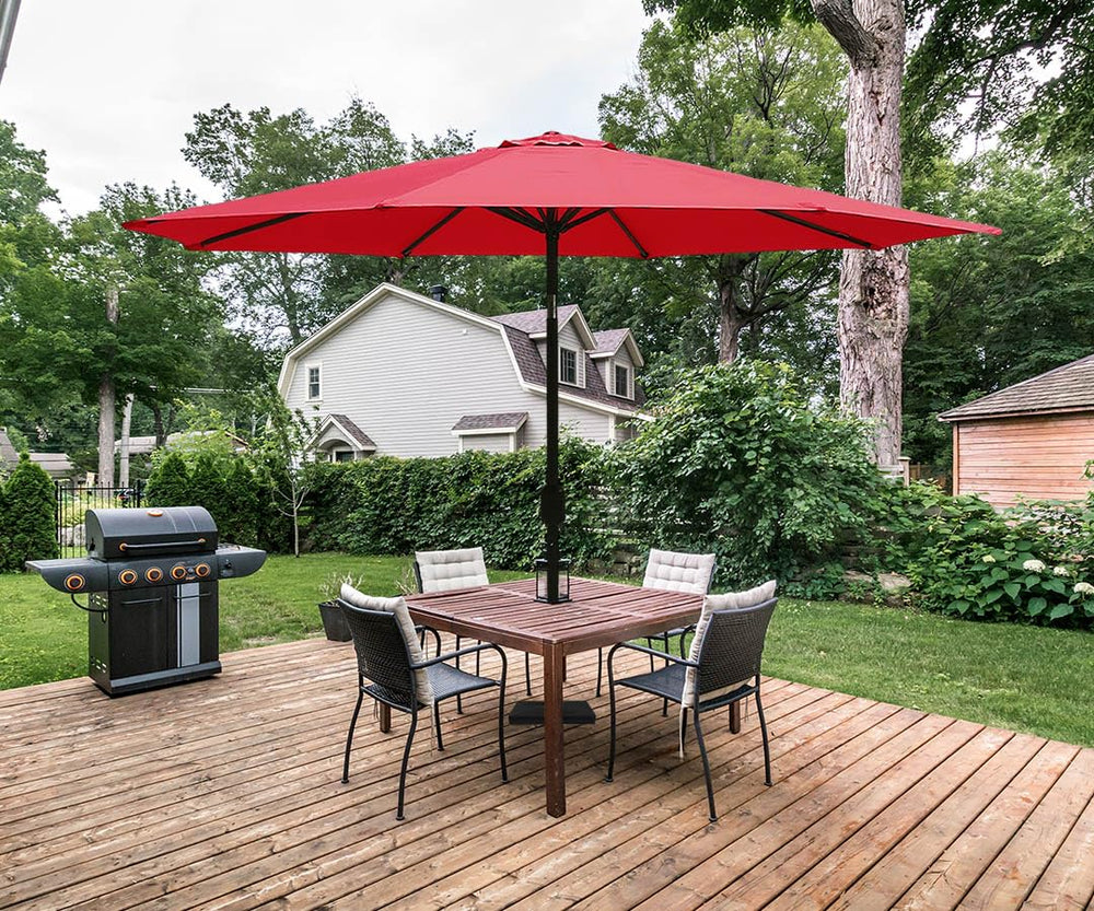 ontheway canopy installed on an 11ft patio umbrella demonstrating proper fit and shade
