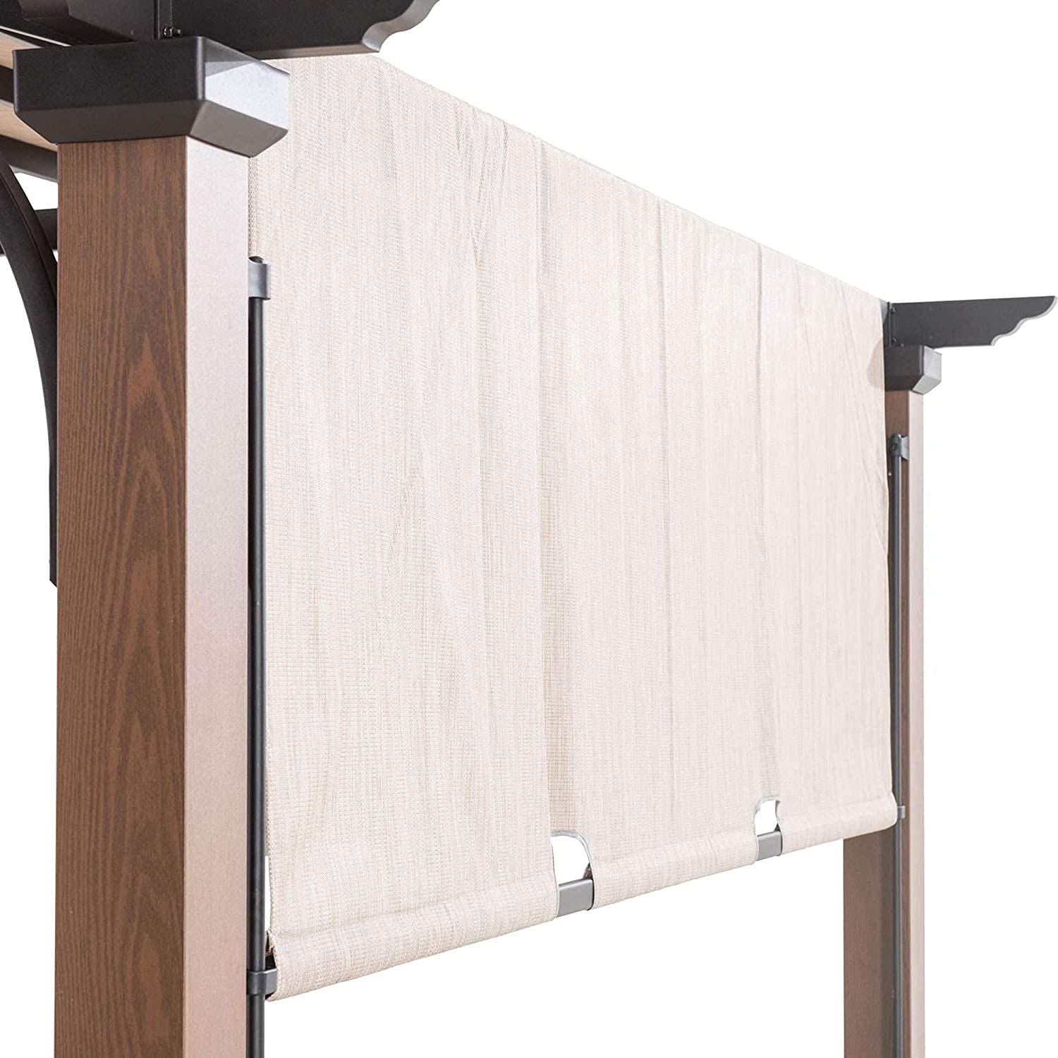 ontheway fabric label and model tag showing correct pergola fit benefit