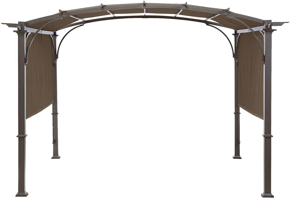 ontheway brown pergola cover front view renewing outdoor space