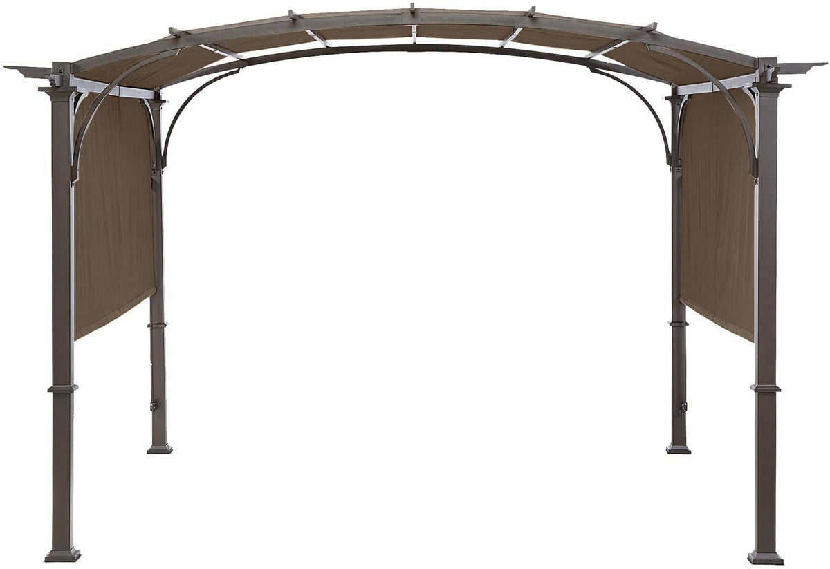 ontheway brown pergola cover front view renewing outdoor space
