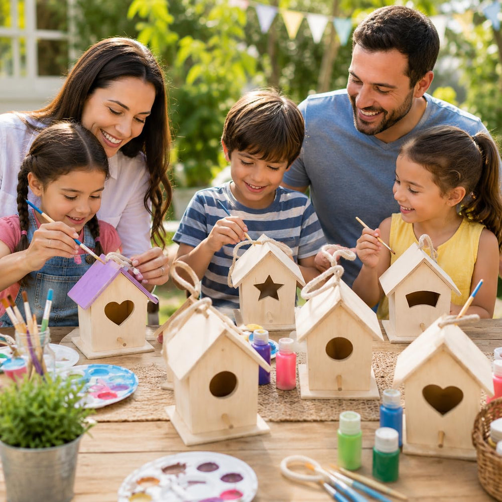 Oojami birdhouse next to ruler to show 3.5 by 4 inch scale for planning