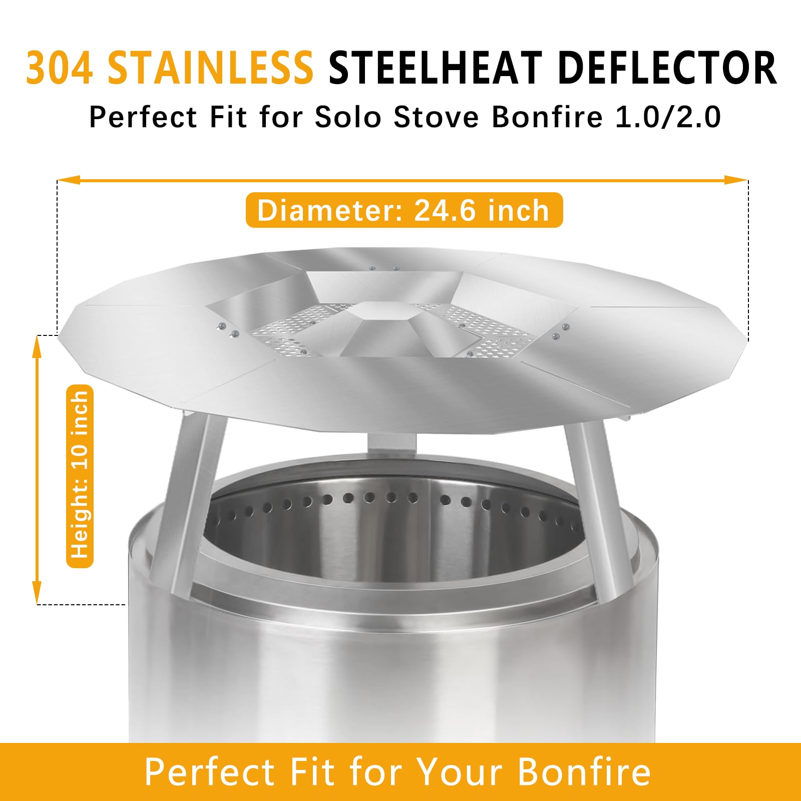 Close-up of OOTDART 304 stainless surface showing rust-resistant finish