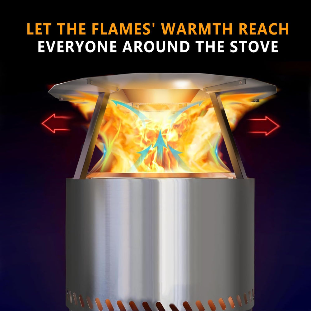 OOTDART deflector installed inside fire pit radiating heat toward seating
