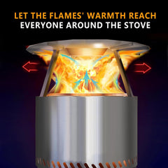OOTDART deflector installed inside fire pit radiating heat toward seating
