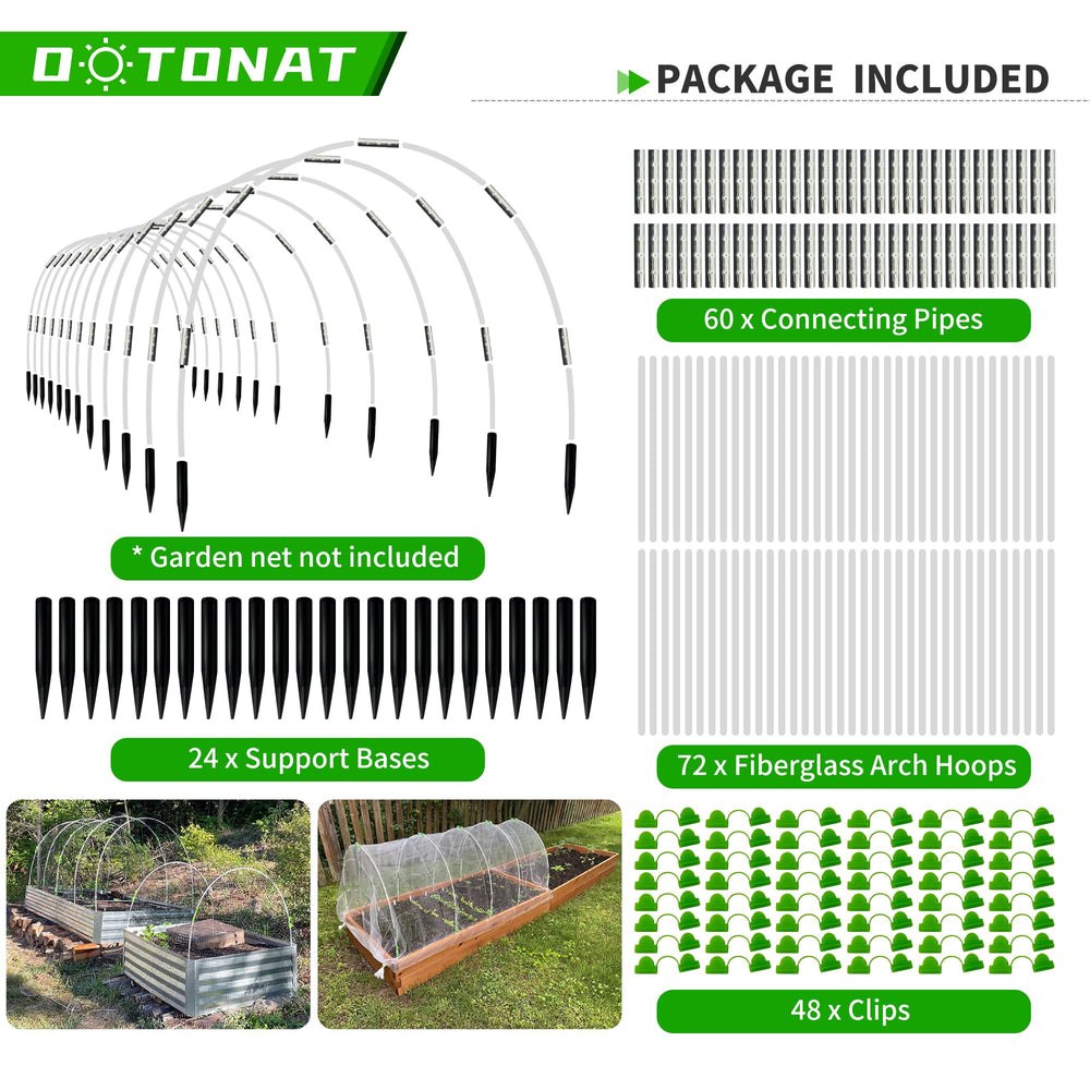 OOTONAT close-up of fiberglass hoop texture highlighting rust-free durable construction